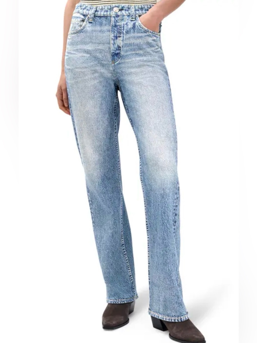 rag & bone Light Wash Straight Leg “Jeans” Sweatpants